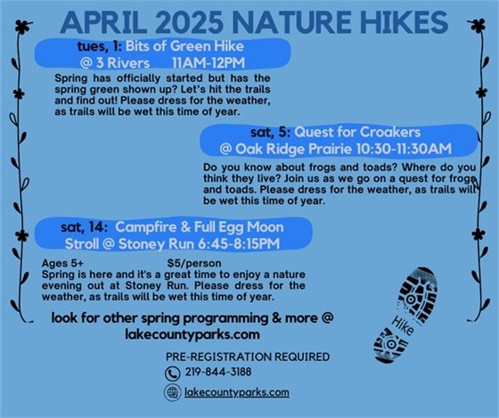 april 2025 nature hikes