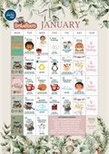 January Calendar. Click for PDF Version