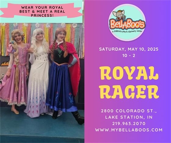 meet a princess at royal rager at bellaboos